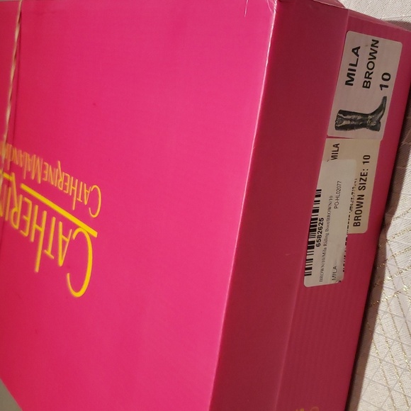 Catherine Malandrino New MILA Leather RIDING Tall BOOTS Brown/Black Women's 10 - Picture 7 of 16